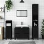 Voir la diapositive 1 : VIDAXL Armoire de salle de bain noir 80x33x60 cm bois d ingénierie