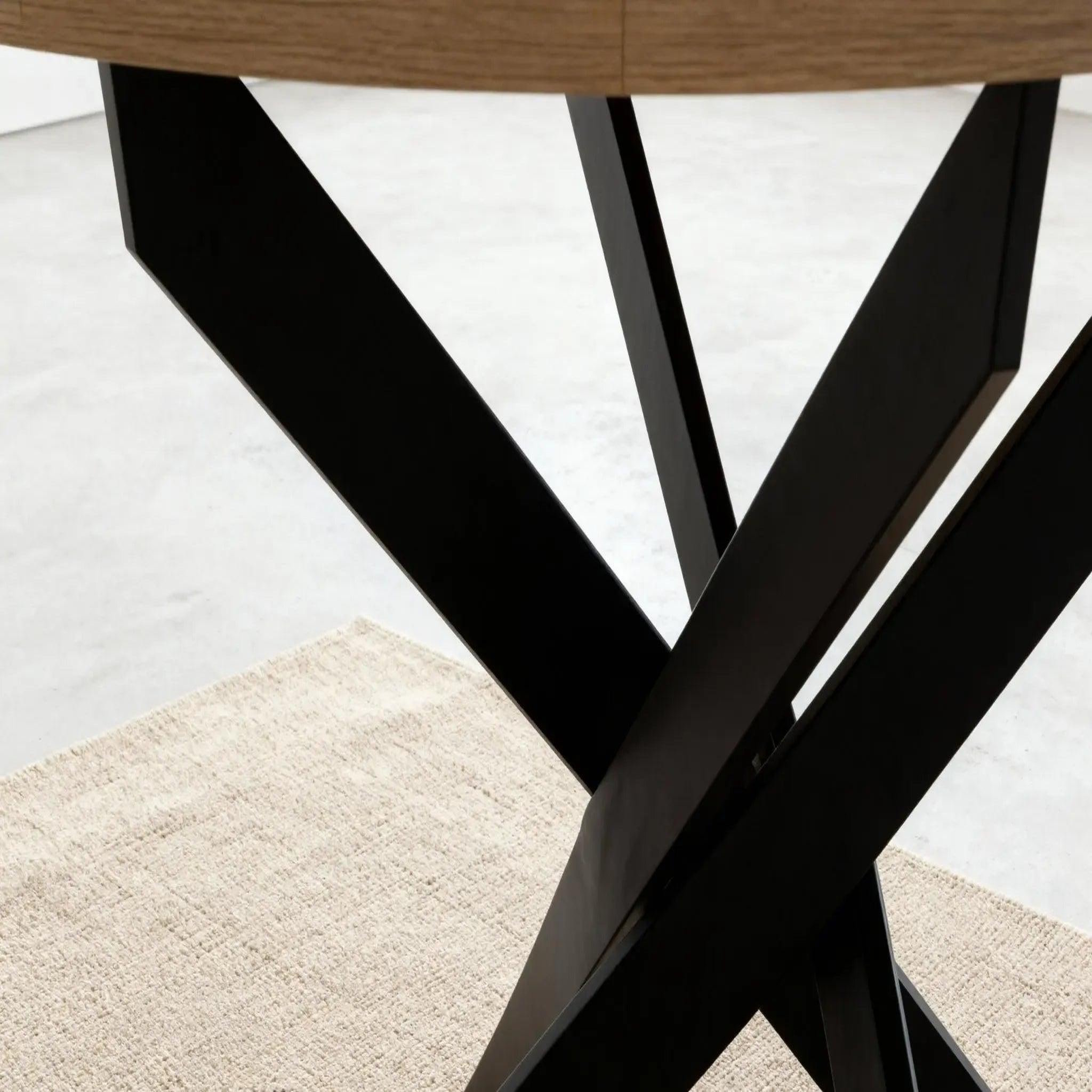 Voir la diapositive 4 : CASANOVA PARIS Minoa - table à manger ronde 120cmpieds en métal