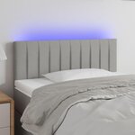 VIDAXL Tete de lit a LED Gris clair 100x5x78/88 cm Tissu