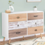 Voir la diapositive 2 : ID MARKET Commode 6 tiroirs BAHIA 115 cm scandinave