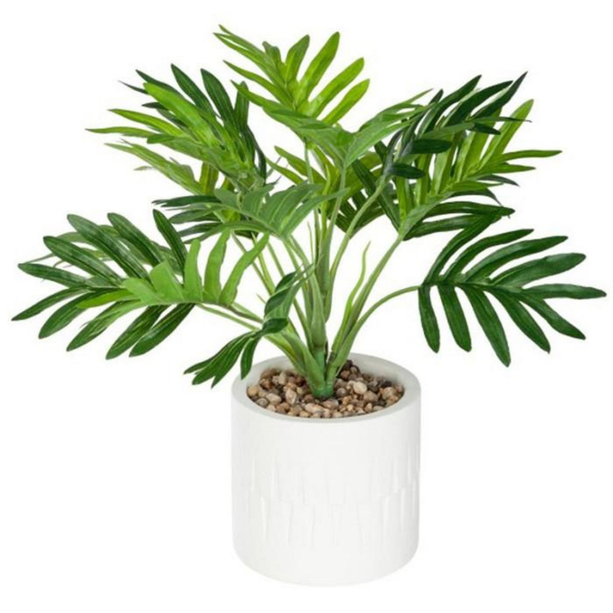 ATMOSPHERA Plante Artificielle en Pot  Palmier  28cm Vert