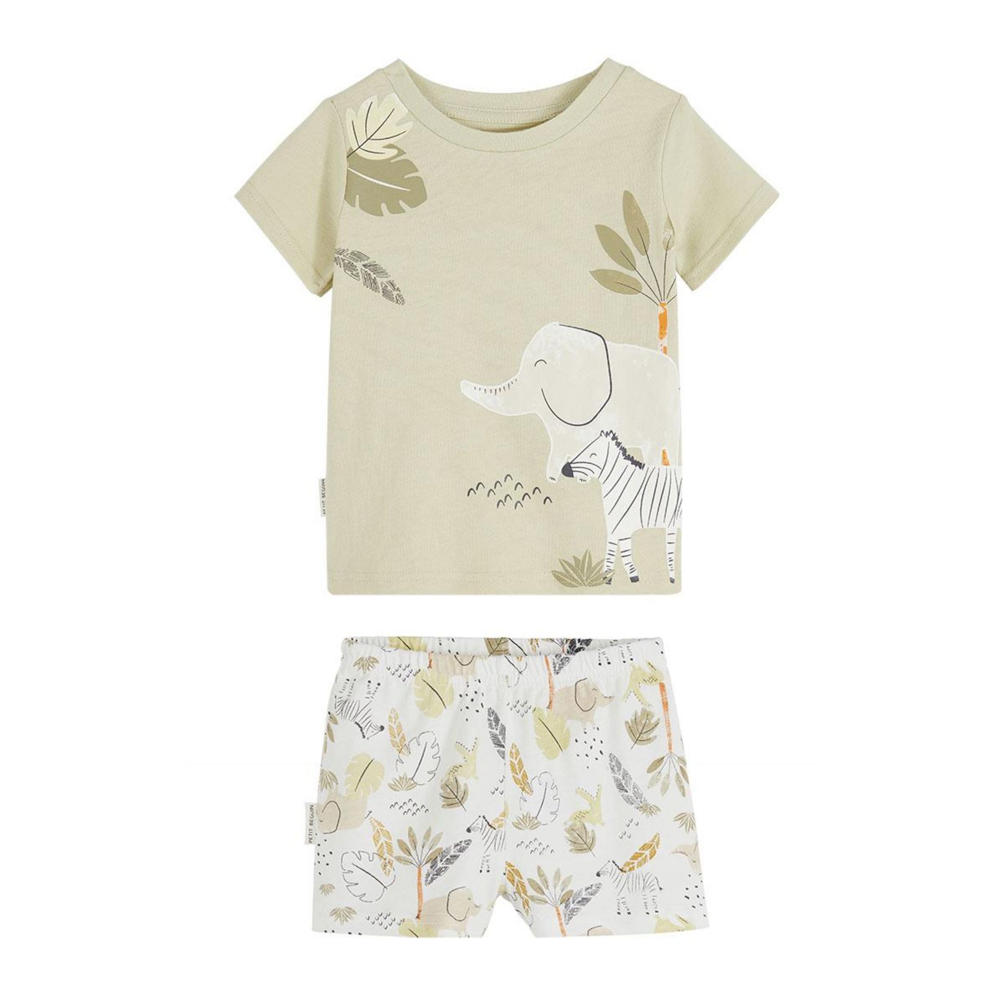 Petit Béguin Pyjama enfant manches courtes vert Zagora. Coloris disponibles : Vert
