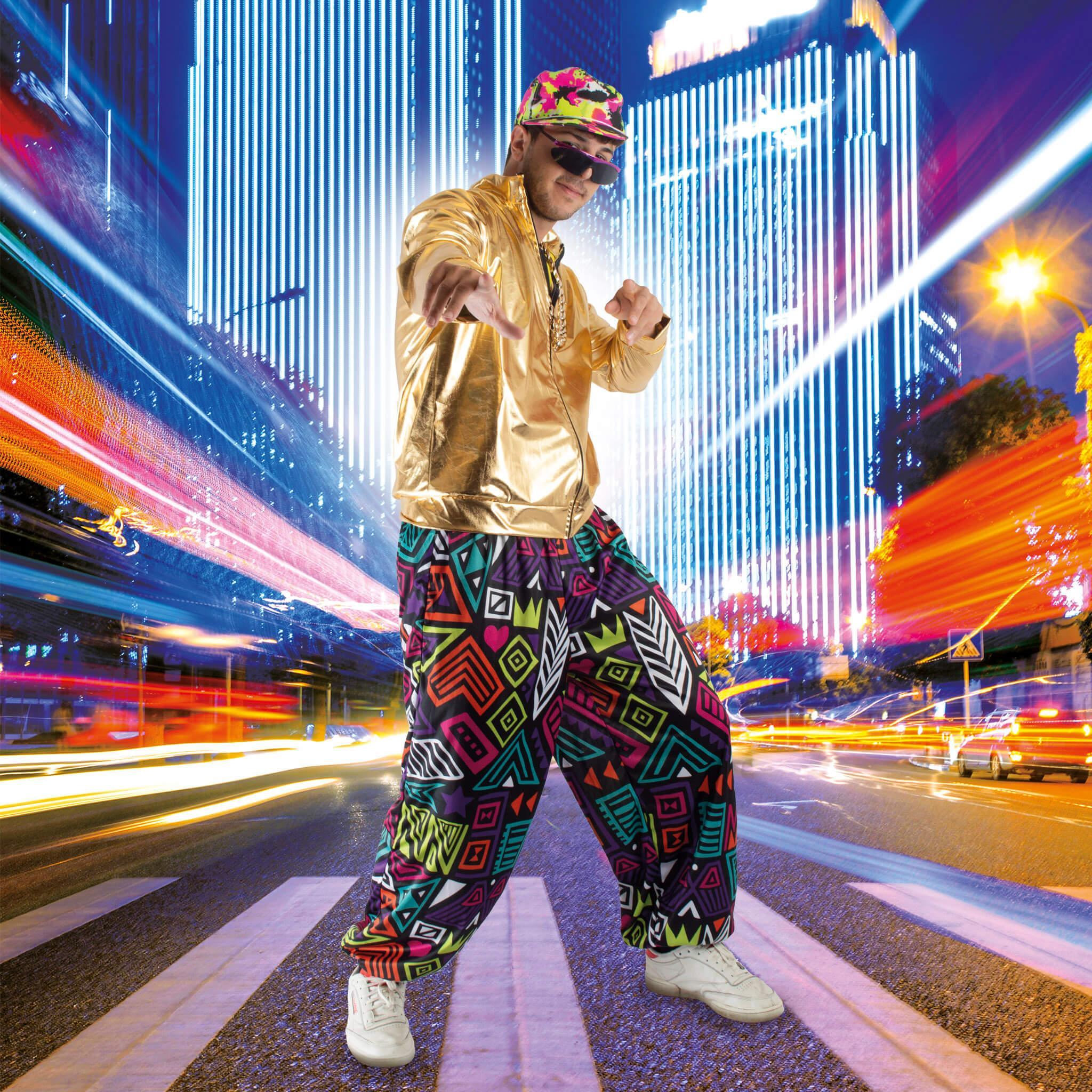 Voir la diapositive 2 : FUNNY FASHION Déguisement Veste dorée Années 80 - Homme