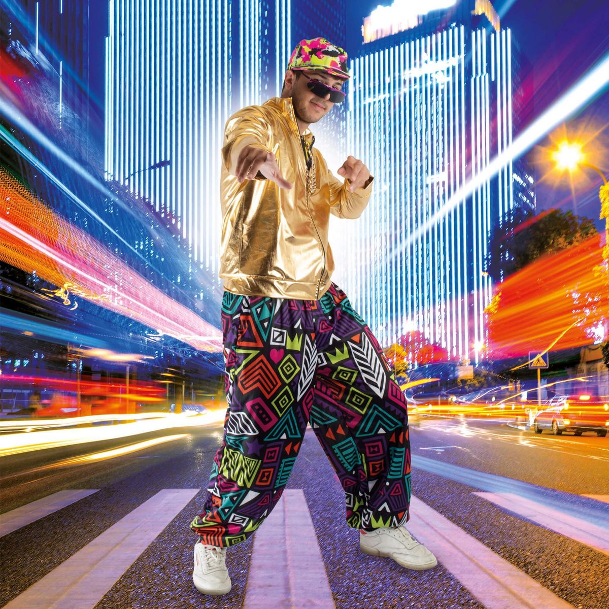 FUNNY FASHION Déguisement Veste dorée Années 80 - Homme