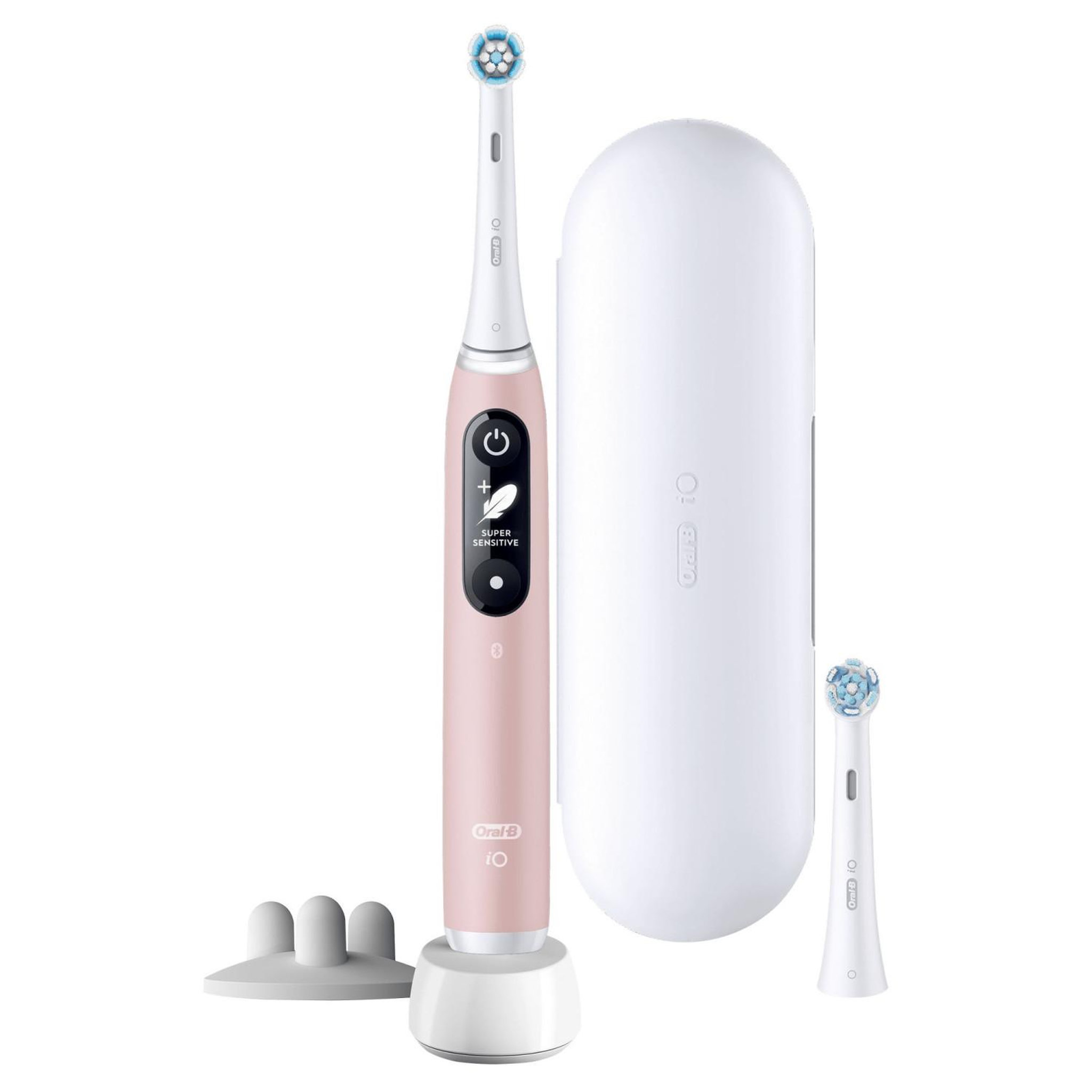 Voir la diapositive 3 : ORAL B Oral-b io 6s adulte brosse à dents vibrante rose, blanc