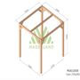 Voir la diapositive 3 : JARDIDECO Pergola en bois lamellé-collé Caen 250 x 250 cm - Maderland
