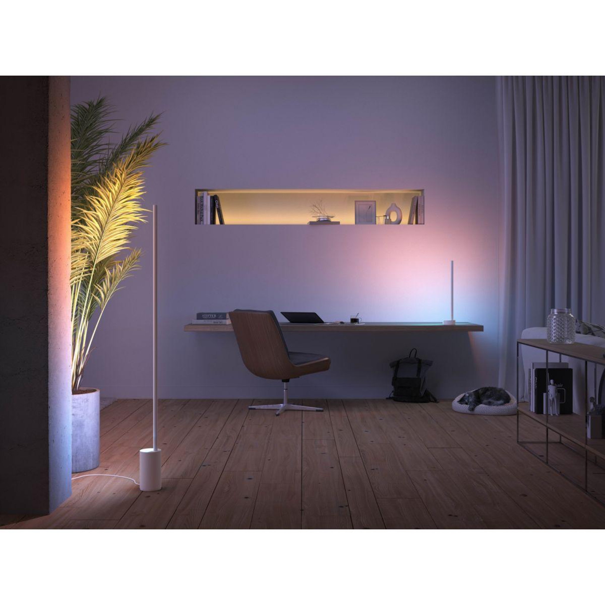 Voir la diapositive 3 : PHILIPS HUE Lampe connectée Gradient Signe noir White&Color Ambiance