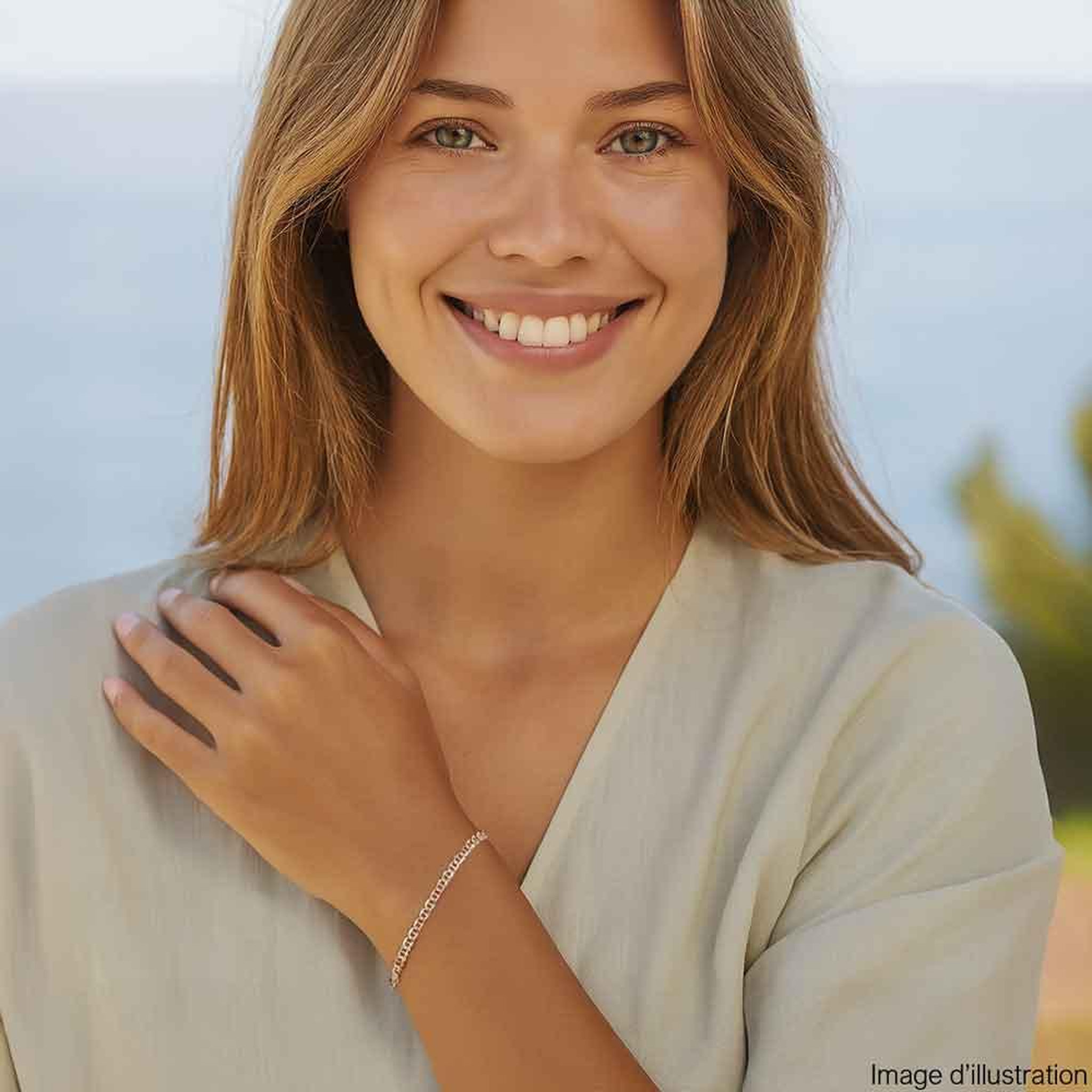 Voir la diapositive 2 : L'ATELIER D'AZUR Bracelet Or 18 Carats 750 Jaune Maille Marine - Femme