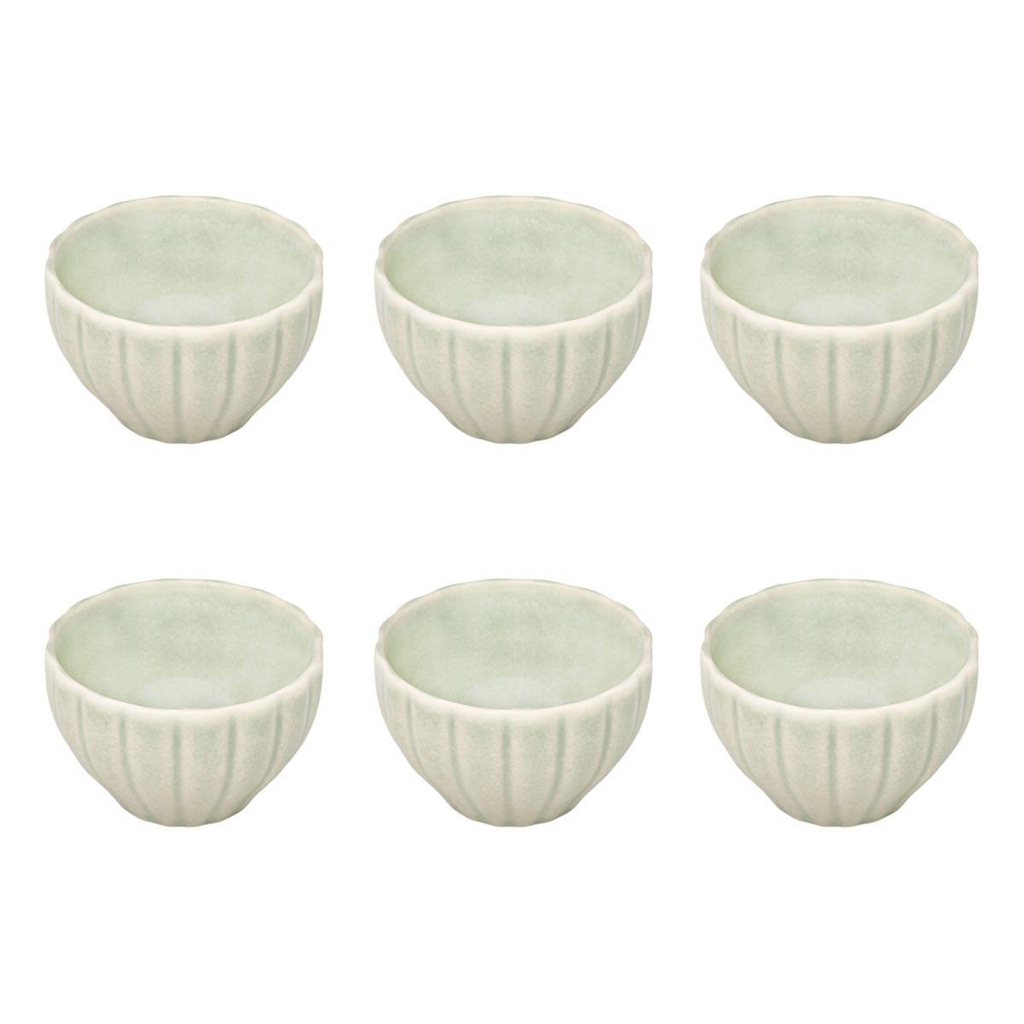 SECRET DE GOURMET Lot de 6 coupelles en grès  romy  10cm vert