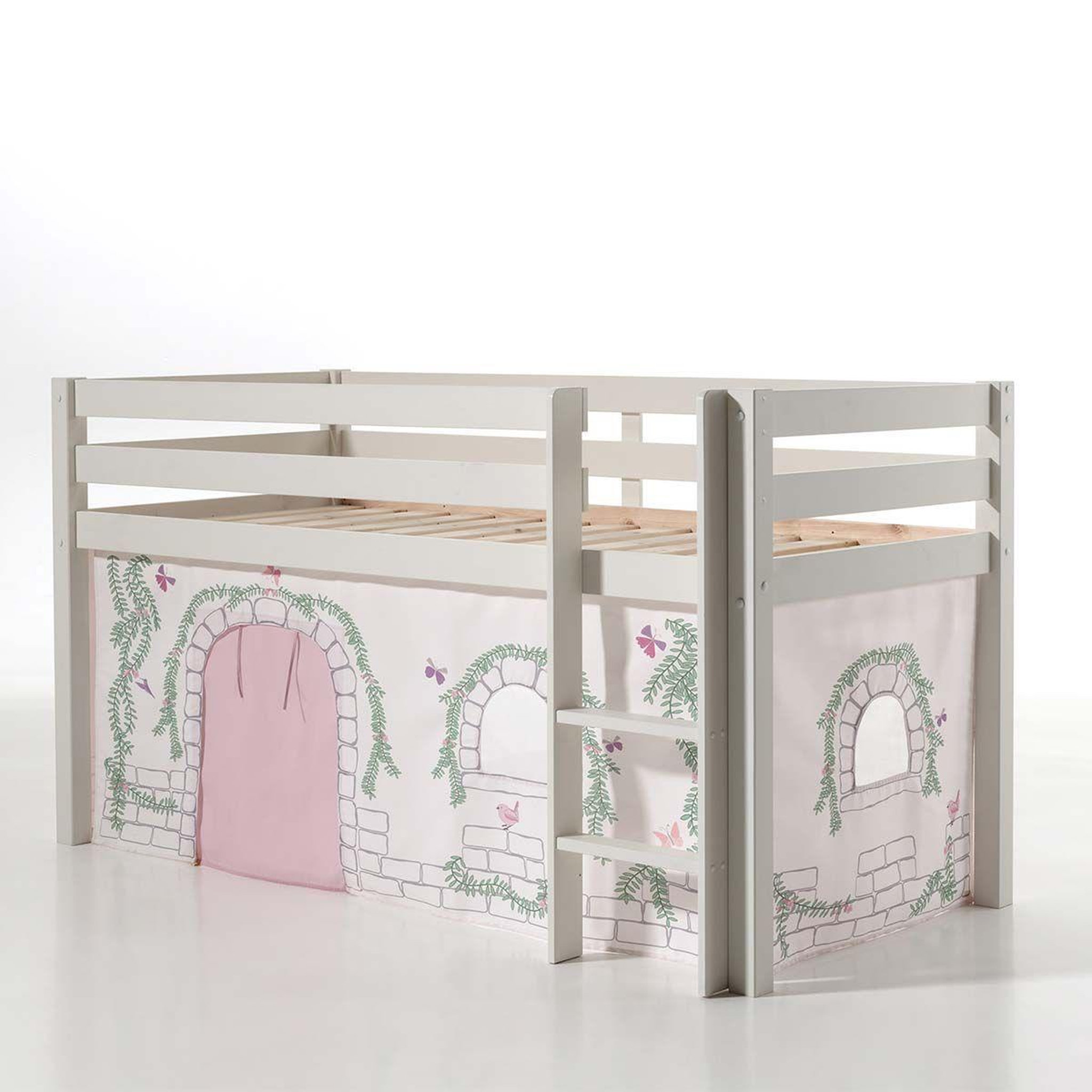 Voir la diapositive 2 : Paris Prix Pack - lit enfant & tente  pino birdy  blanc