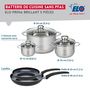 Voir la diapositive 2 : ELO Ensemble de 2 Poêles de cuisson 24 et 28 cm et 3 faitouts 12, 16 et 24 cm Elo Prima Brillant