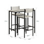 Voir la diapositive 3 : SOBUY SoBuy - Ensemble de table avec 2 chaises et 2 tabourets - Industriel - OGT03