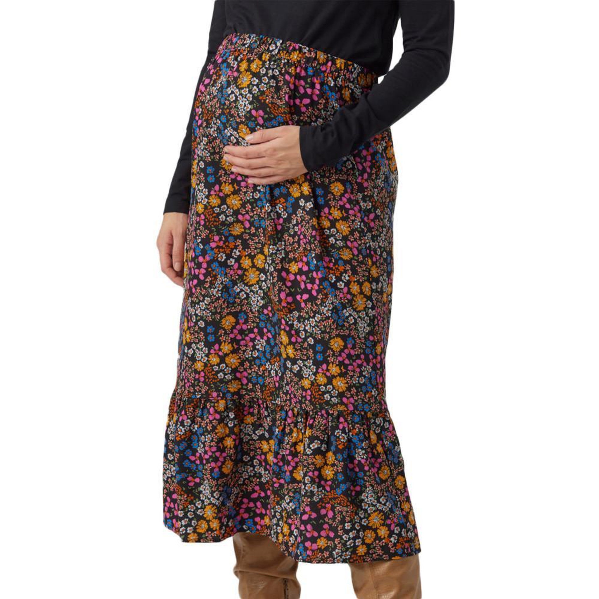 MAMALICIOUS Jupe e/Rose Femme Mamalicious Fina. Coloris disponibles : Noir