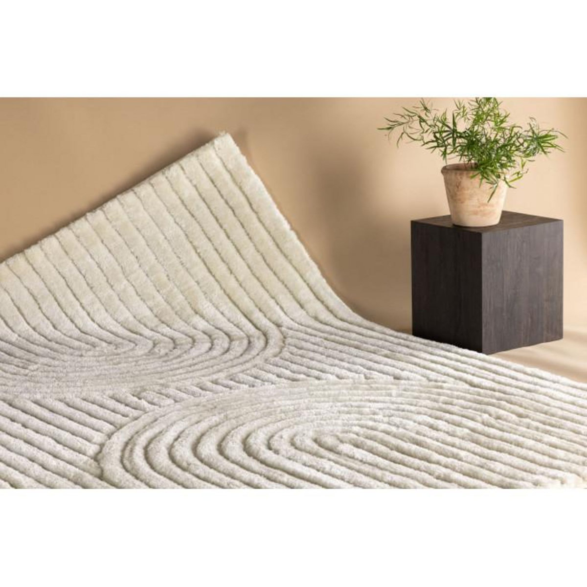 Paris Prix Tapis Déco Texturé  Niklas  200x290cm Blanc