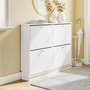 Voir la diapositive 2 : SOBUY Armoire à chaussures Blanc 105x48x78 cm FSR216-W