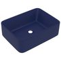 Voir la diapositive 2 : VIDAXL Lavabo de luxe Bleu fonce mat 41x30x12 cm Ceramique