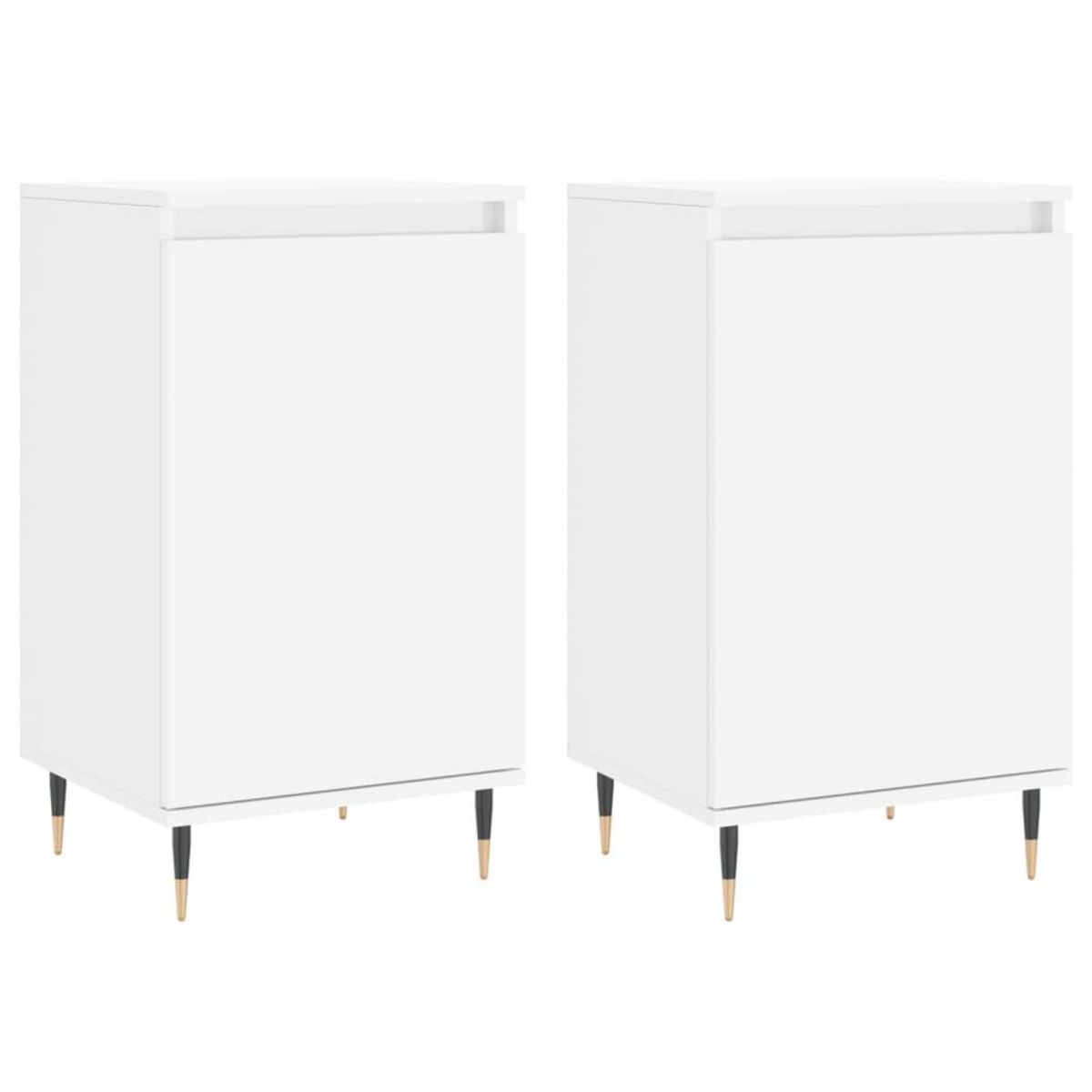VIDAXL Buffets 2 pcs blanc 40x35x70 cm bois d'ingenierie