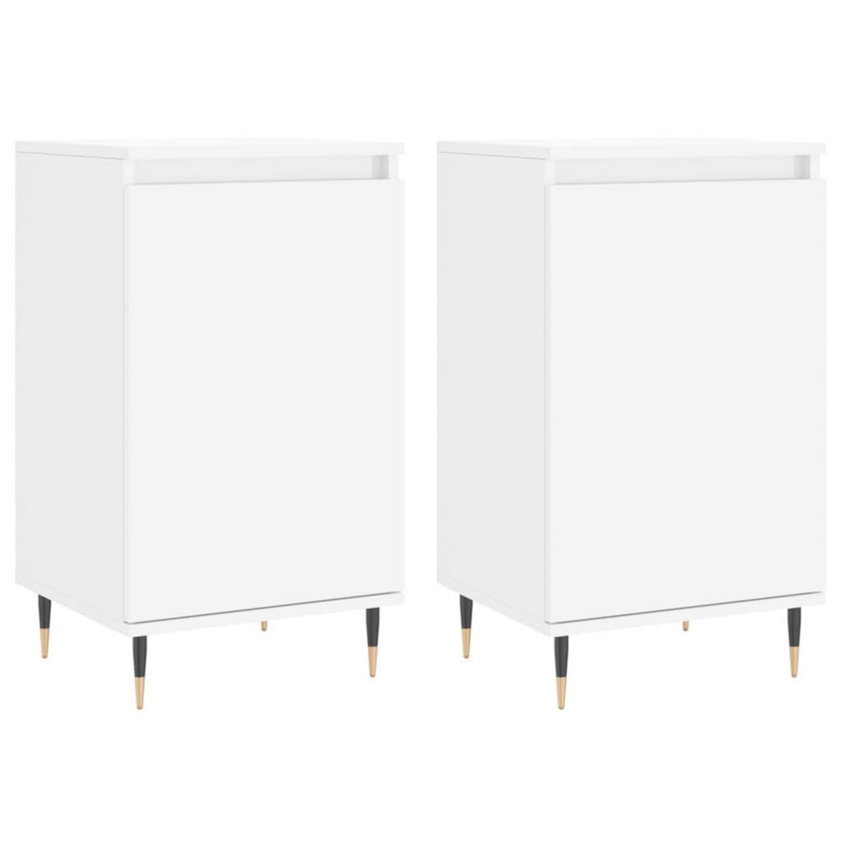 VIDAXL Buffets 2 pcs blanc 40x35x70 cm bois d'ingenierie