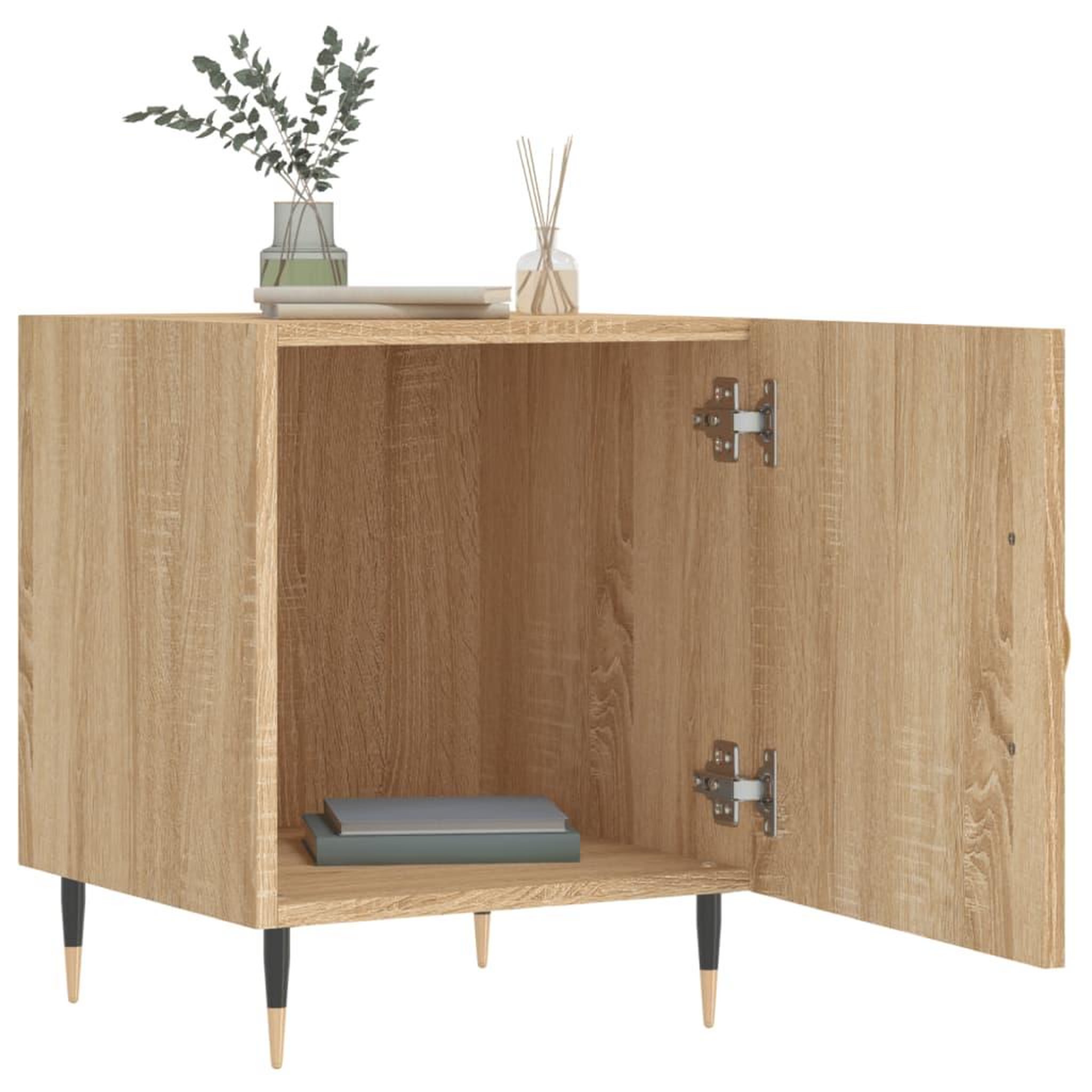 Voir la diapositive 3 : VIDAXL Tables de chevet 2 pcs chene sonoma 40x40x50 cm bois ingenierie
