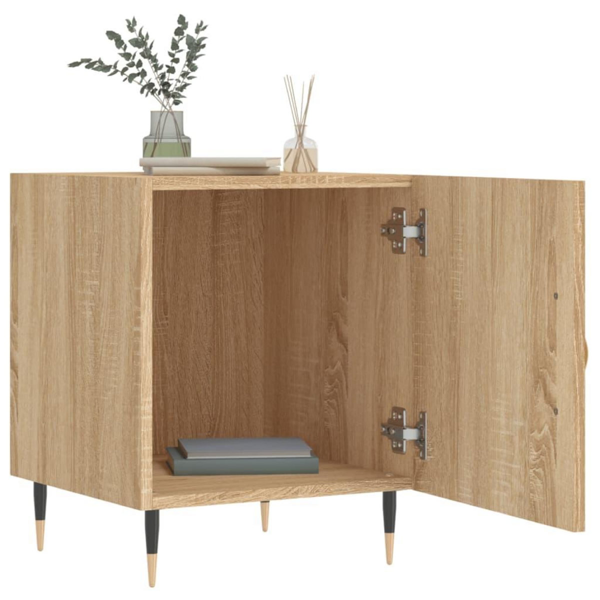 VIDAXL Tables de chevet 2 pcs chene sonoma 40x40x50 cm bois ingenierie
