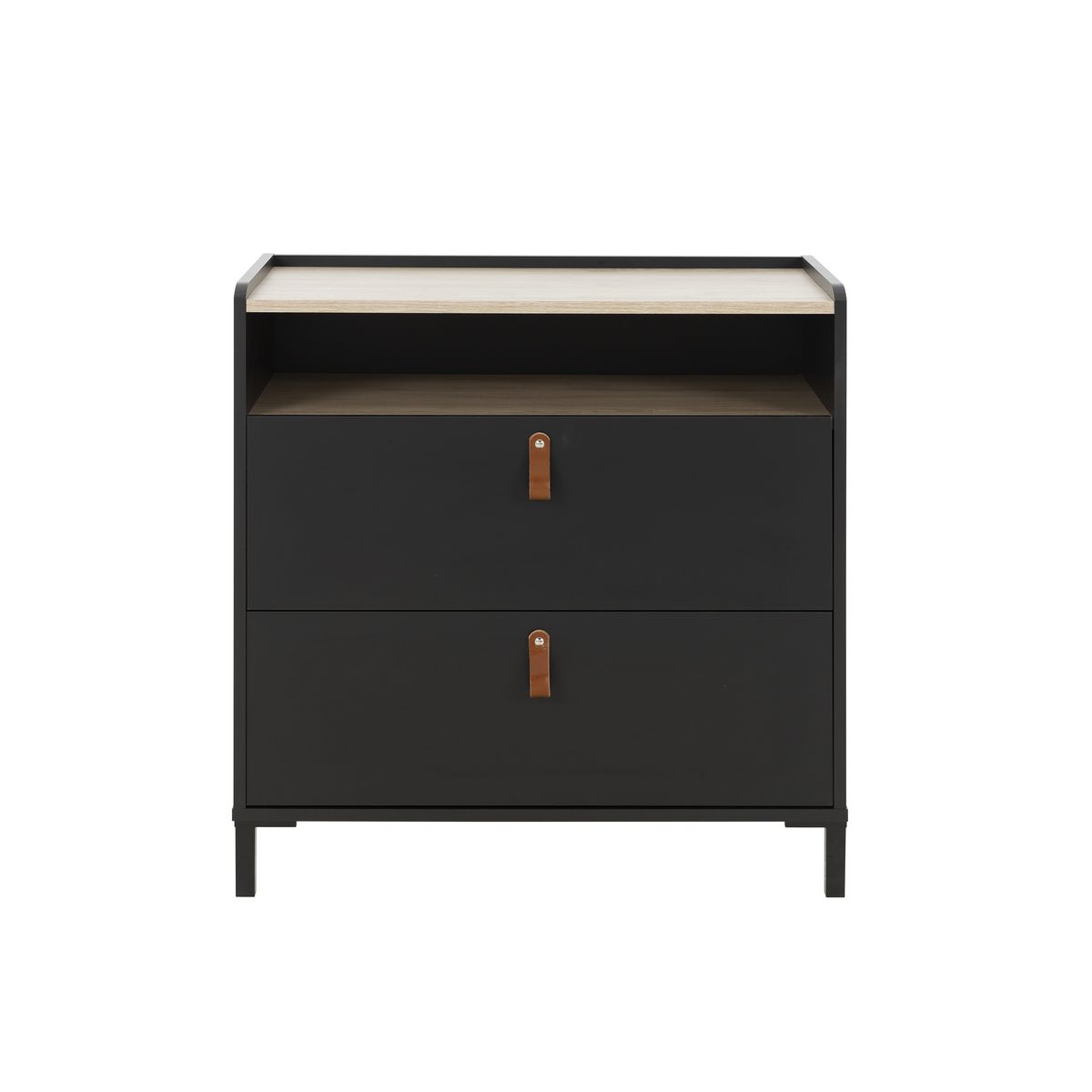 Commode 2 tiroirs L81xP44,5xH80cm COPENHAGUE