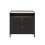 Voir la diapositive 2 : Commode 2 tiroirs L81xP44,5xH80cm COPENHAGUE
