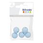 Voir la diapositive 2 : Artemio 5 perles silicone rondes - 10 mm - bleu pastel