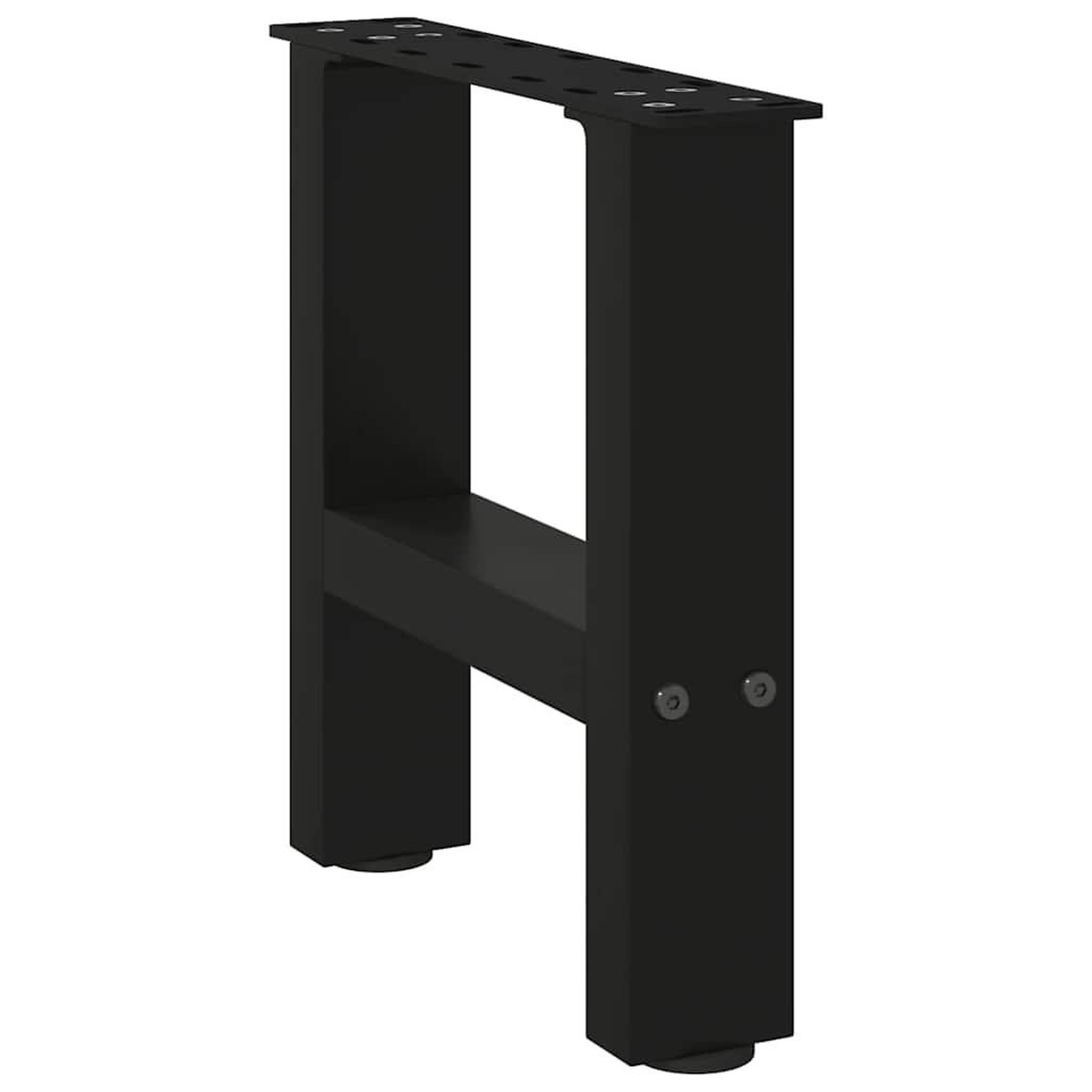 Voir la diapositive 4 : VIDAXL Pieds de table basse noir 2 pcs 30x(30-31) cm acier