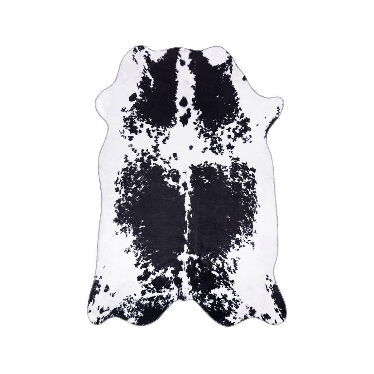 Paris Prix Tapis Imprimé Imitation Fourrure  Western  Noir