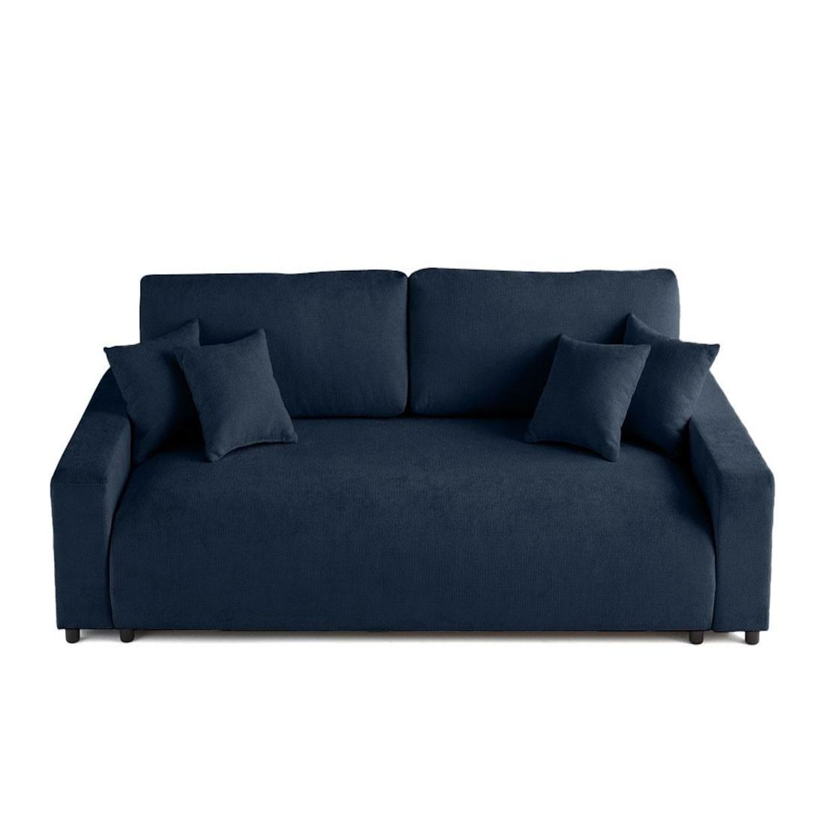 LISA DESIGN Pivoine - canapé droit 3 places - convertible avec coffre - en velours texturé