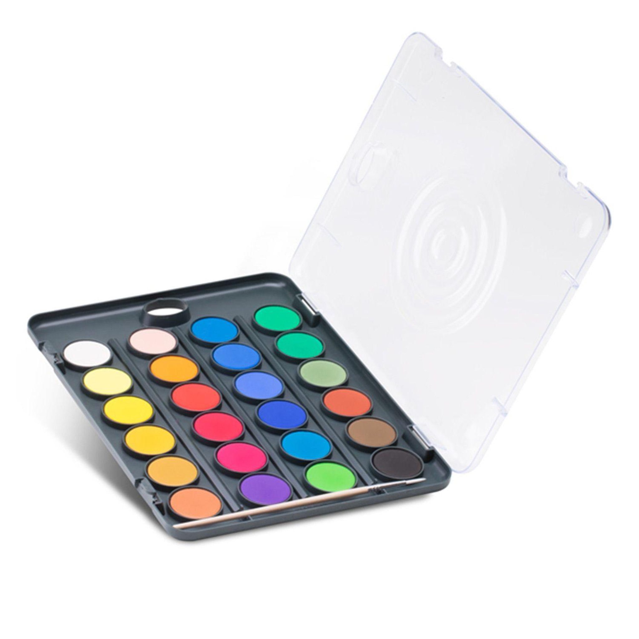 Voir la diapositive 3 : PRIMO Grande palette d'aquarelle 24 couleurs ø 30 mm