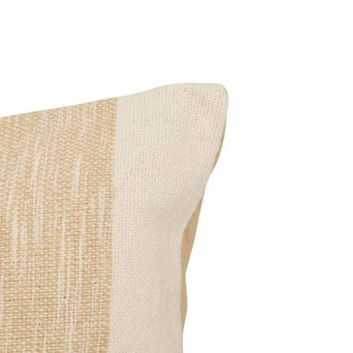 ATMOSPHERA Coussin à Rayures Effet Jute  Laini  45x45cm Naturel