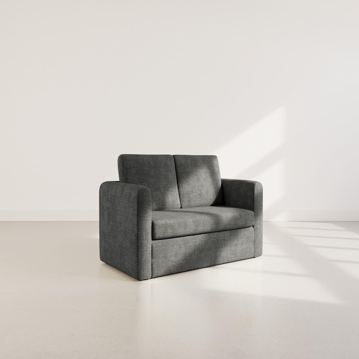 BEST MOBILIER Marilia - canapé 2 places convertible déplimousse en velours texturé