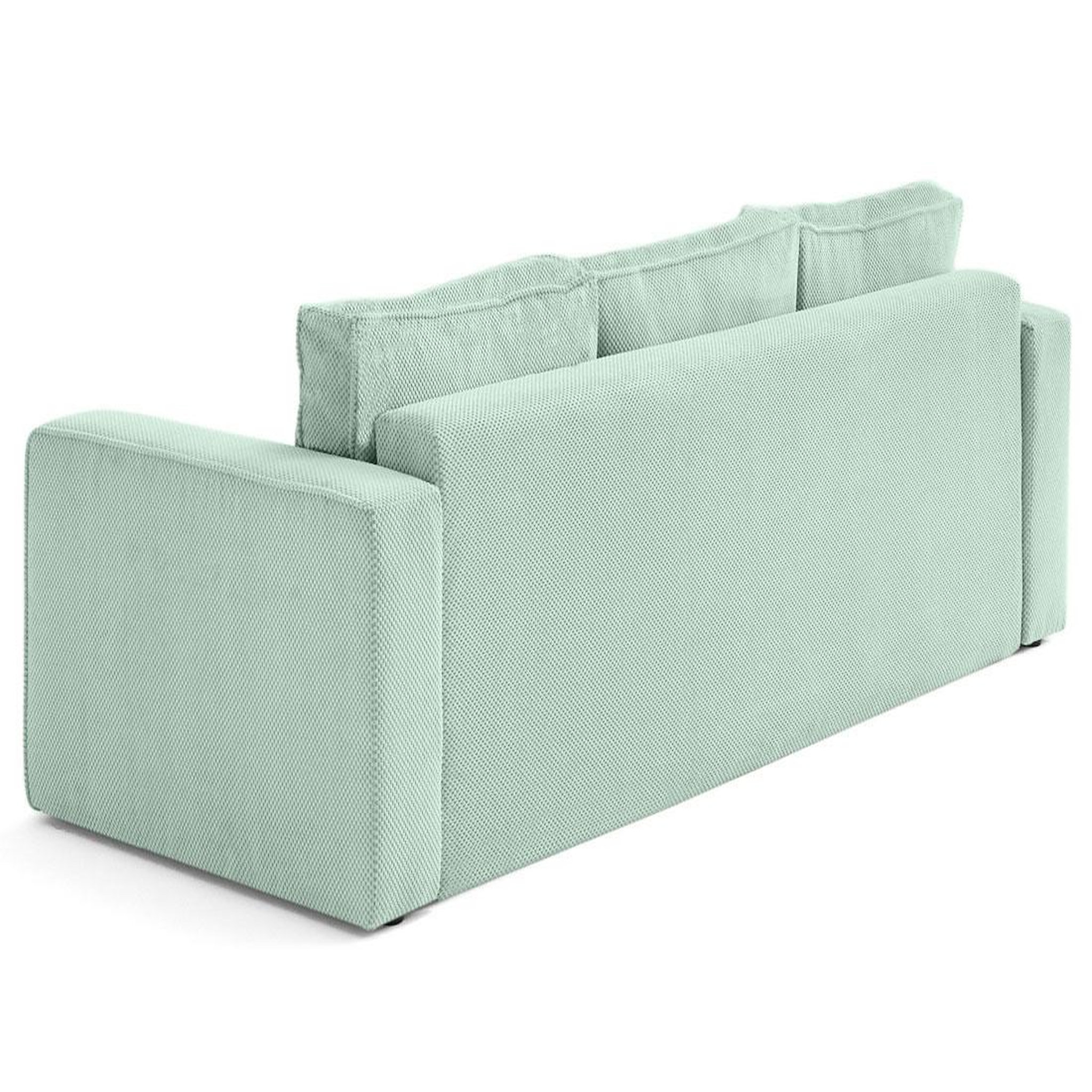 Voir la diapositive 6 : BEST MOBILIER Topaze - canapé droit 3 places convertible avec coffre en velours texturé