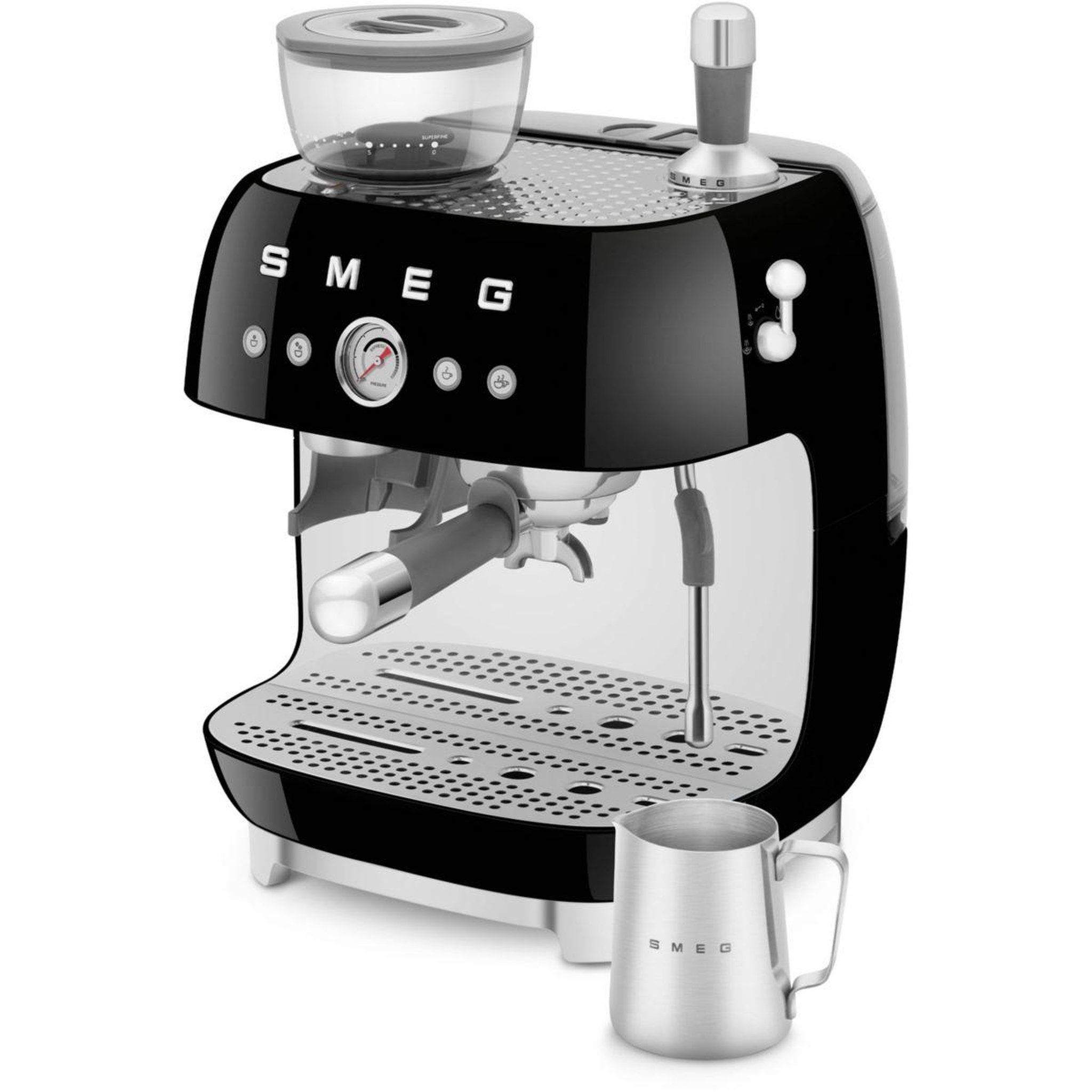 Voir la diapositive 4 : SMEG Expresso broyeur egf03bleu black