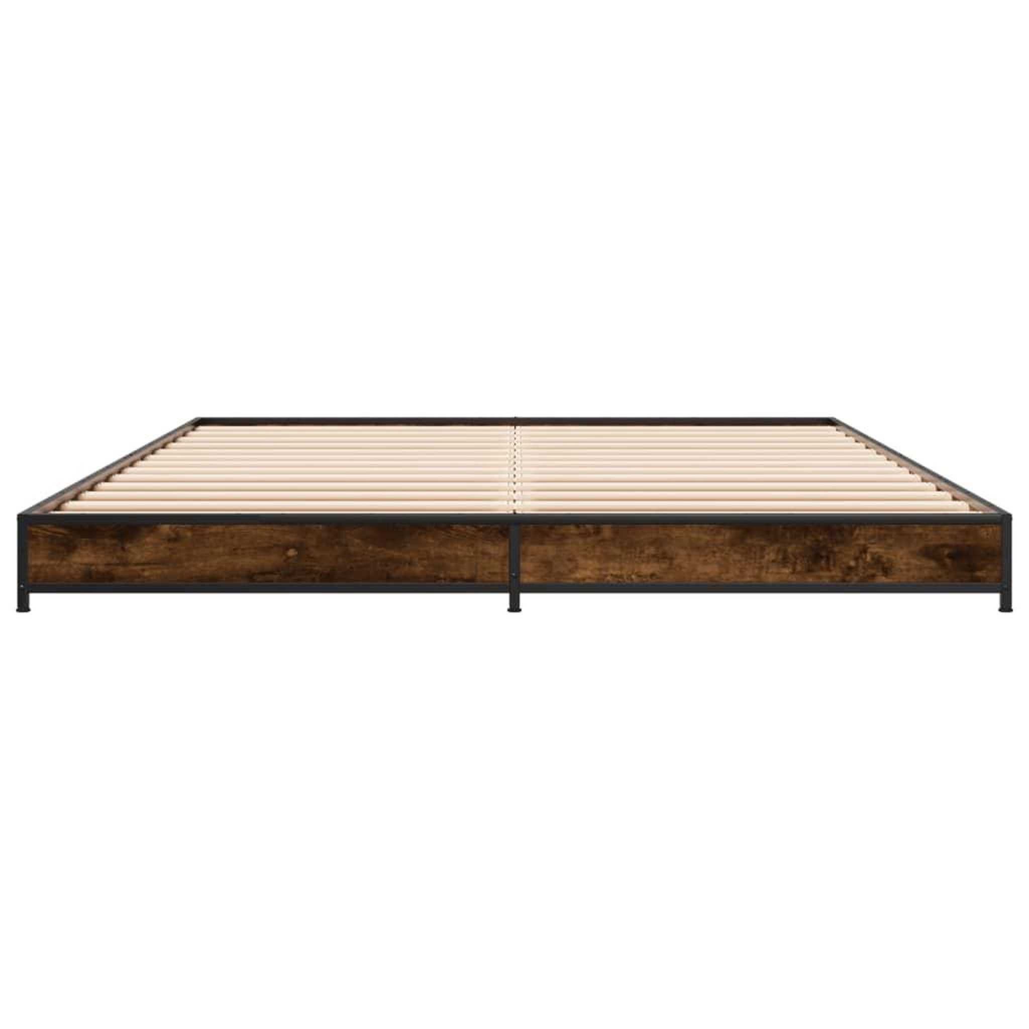 Voir la diapositive 4 : VIDAXL Cadre de lit sans matelas chene fume 120x200 cm