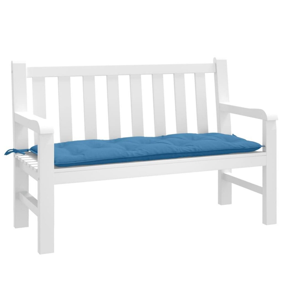 VIDAXL Coussin de banc de jardin bleu melange 120x50x7 cm tissu