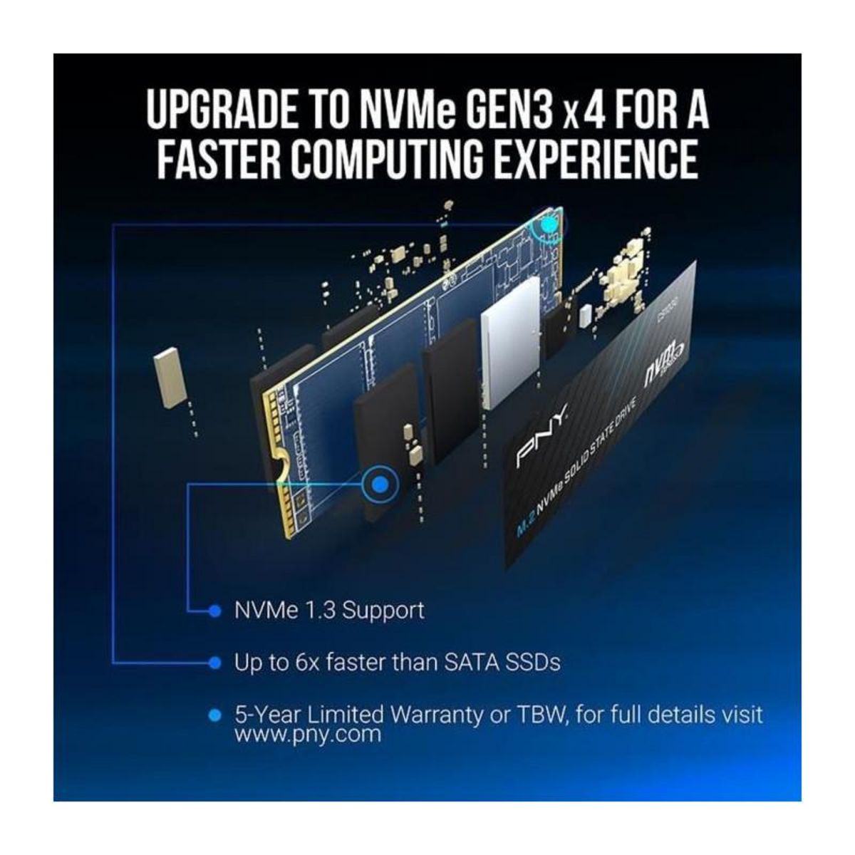 PNY PNY - CS1030 - SSD - 500 Go - M.2 2280 - M280CS1030-500-RB