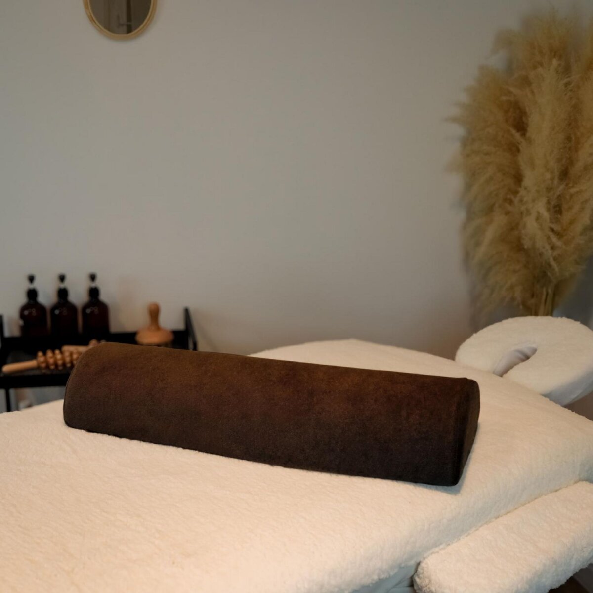 VIVEZEN Drap housse de protection en éponge pour coussin demi-rond 66 cm x 22 cm x 12 cm de table de massage