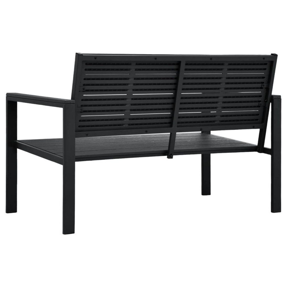 VIDAXL Banc de jardin 120 cm PEHD Noir Aspect de bois
