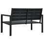 Voir la diapositive 3 : VIDAXL Banc de jardin 120 cm PEHD Noir Aspect de bois