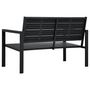 Voir la diapositive 3 : VIDAXL Banc de jardin 120 cm PEHD Noir Aspect de bois