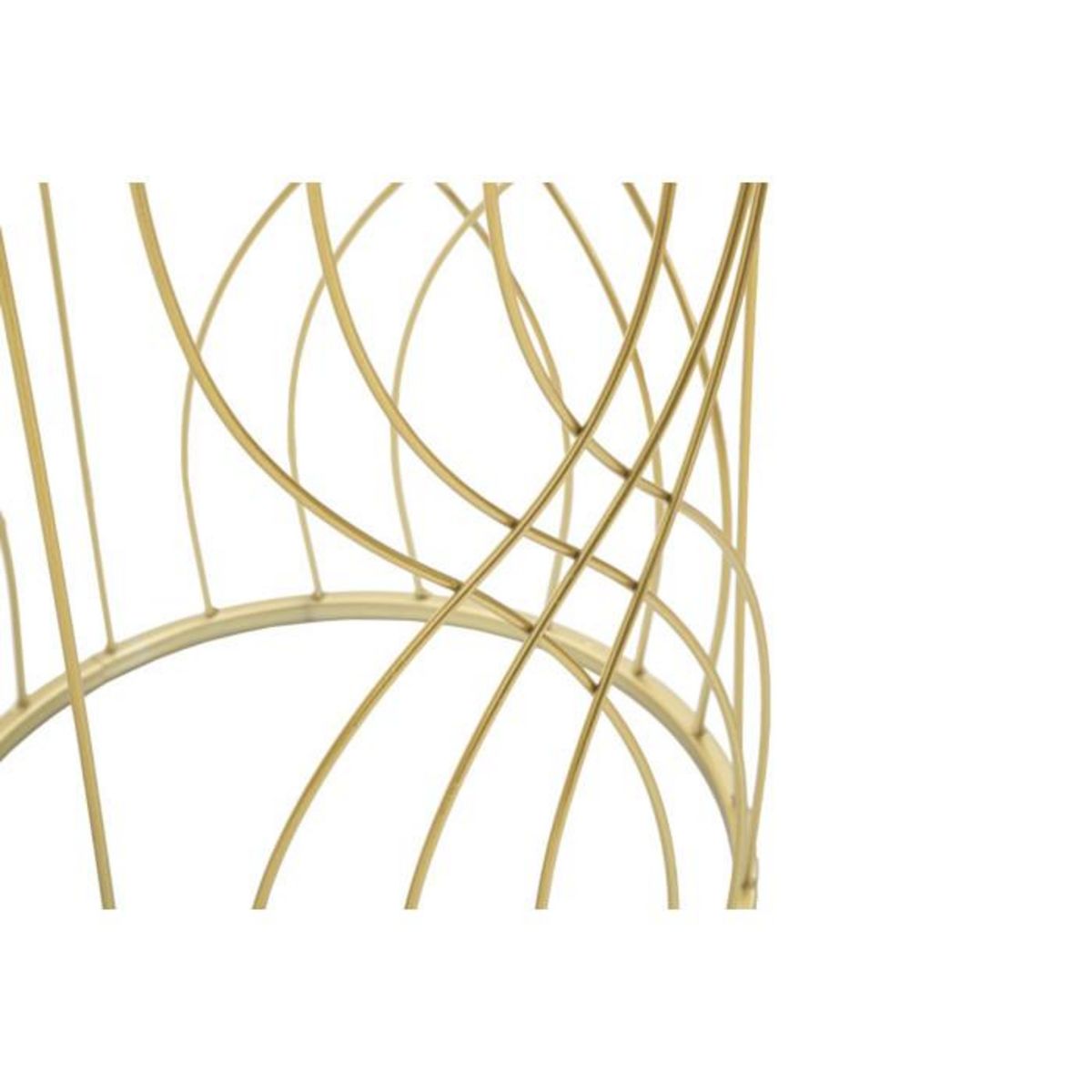 Paris Prix Lot de 2 Tables d'Appoint  Lignes  55cm Or