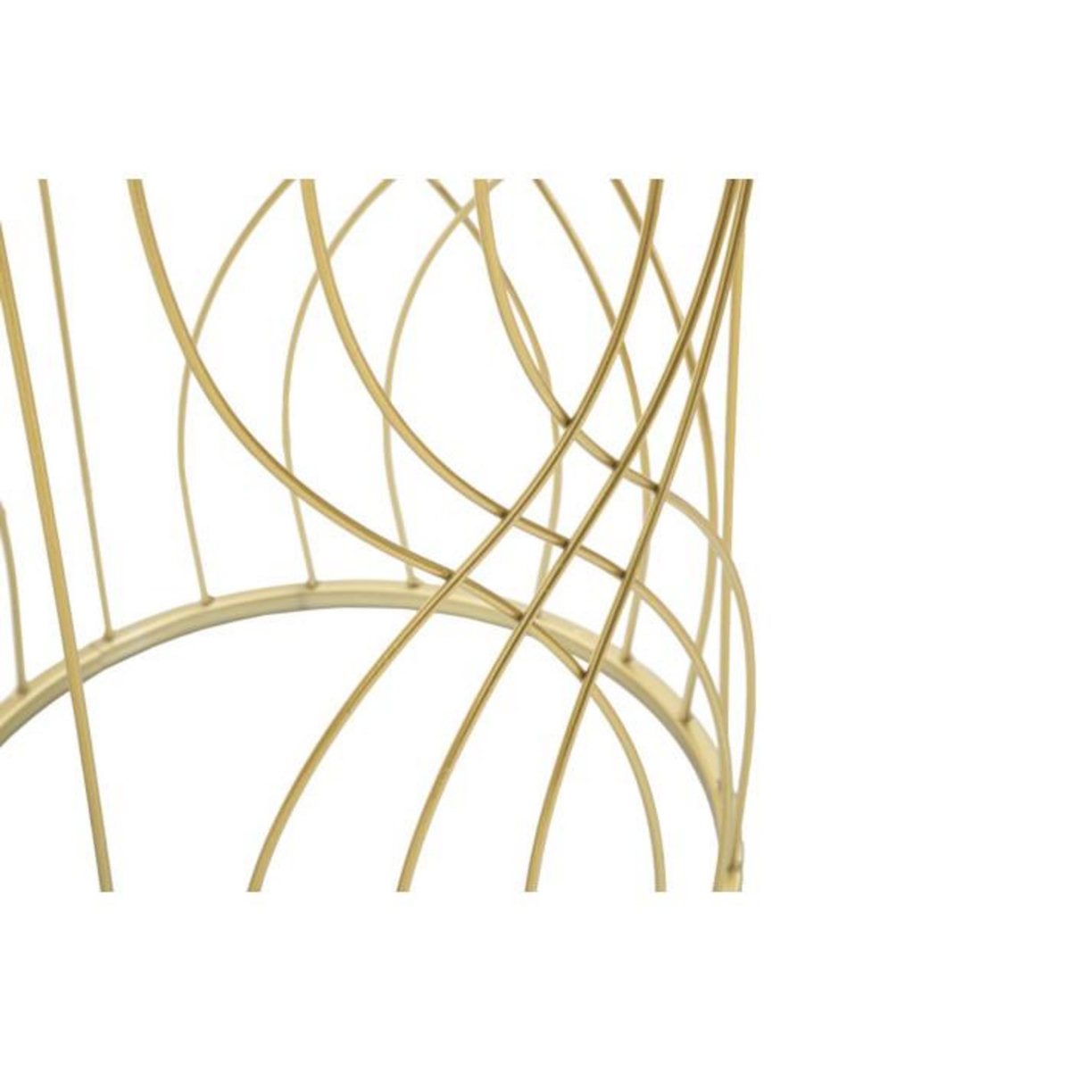 Paris Prix Lot de 2 Tables d'Appoint  Lignes  55cm Or