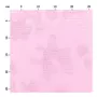 RICO DESIGN Tissu double gaze de coton 50 x 130 cm - 130 g / m² - Rose et hot foil