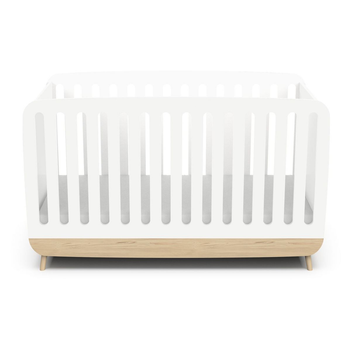 Lit bébé évolutif 70x140 cm blanc LINIA 