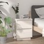 Voir la diapositive 3 : VIDAXL Tables de chevet 2 pcs Blanc 40x35x50 cm Bois de pin solide