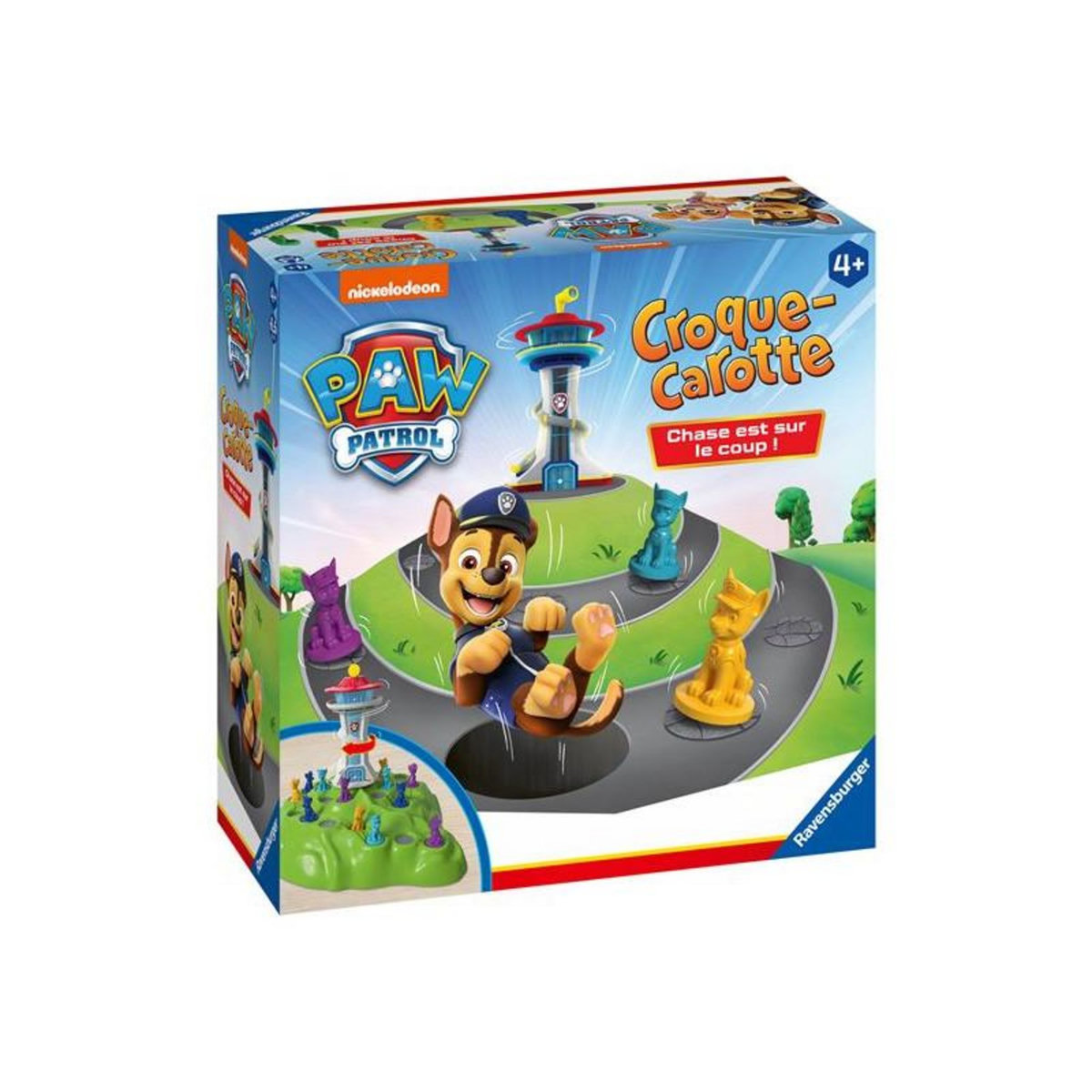 RAVENSBURGER Croque Carotte Pat'Patrouille, Jeu de parcours rigolo, des 4 ans, 22385, Version fr, Ravensburger