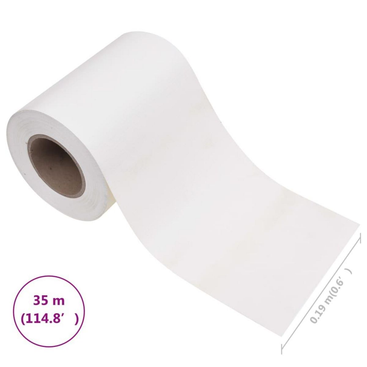 VIDAXL Ecran d'intimite de jardin PVC 35x0,19 m Blanc