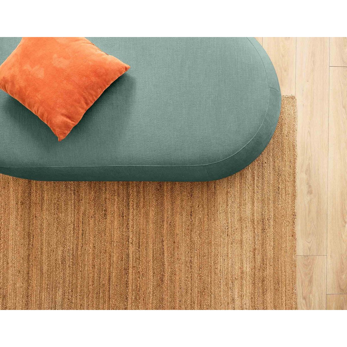 LISA DESIGN Santorini - pouf modulable - en tissu texturé